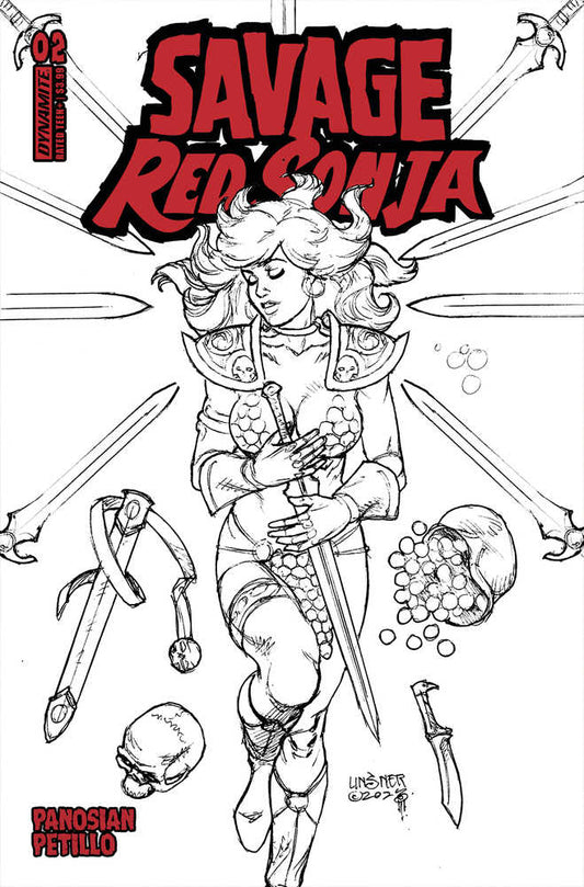 Savage Red Sonja #2 Cover E 10 Copy Variant Edition Linsner Line Art