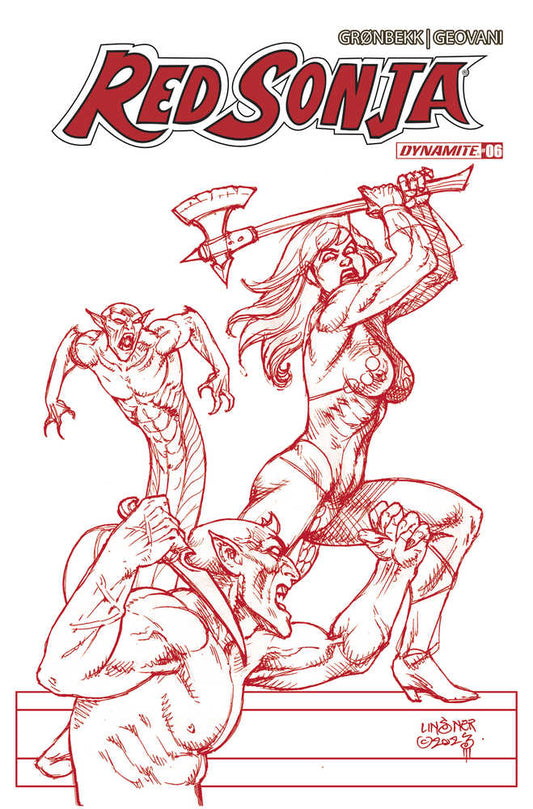 Red Sonja 2023 #6 Cover Q 10 Copy Foc Variant Edition Linsner Fiery Red L