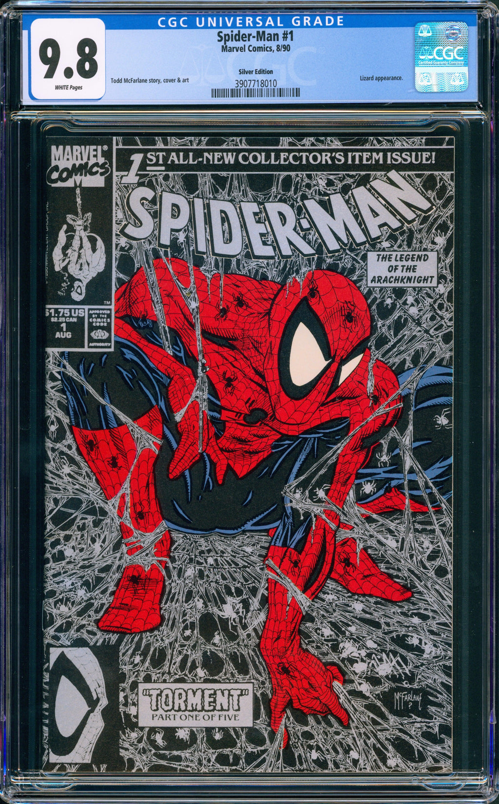 CGC 9.8 Spider-man #1 Silver
