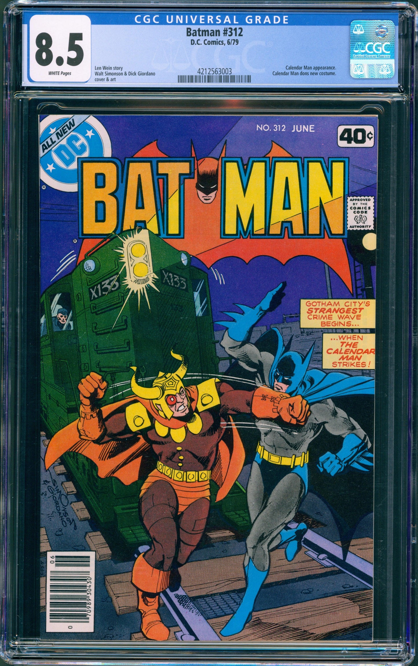CGC 8.5 Batman #312