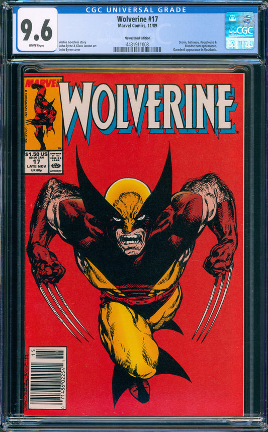 CGC 9.6 Wolverine #17 Newsstand (1989)