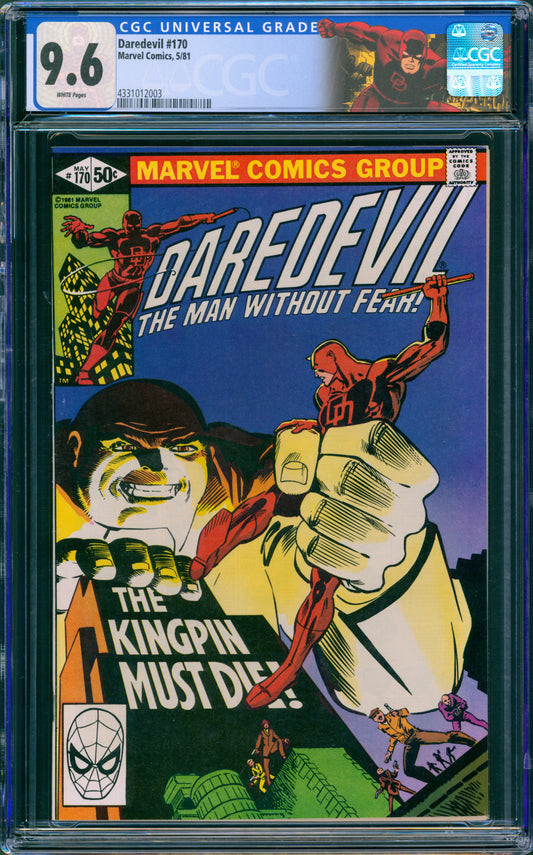 CGC 9.6 Daredevil #170 (Kingpin)