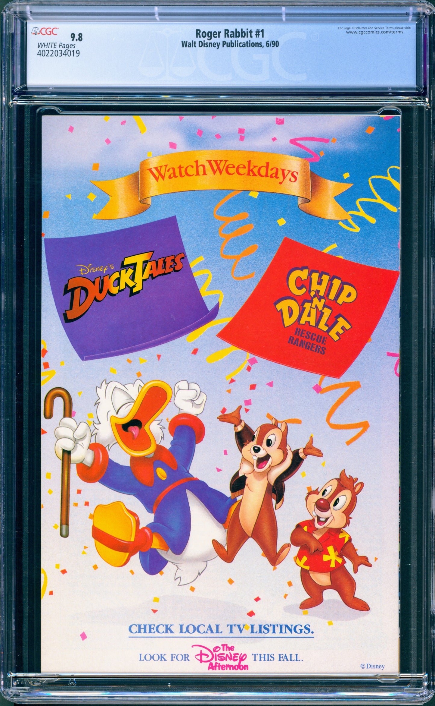 CGC 9.8 Roger Rabbit #1 (1990)
