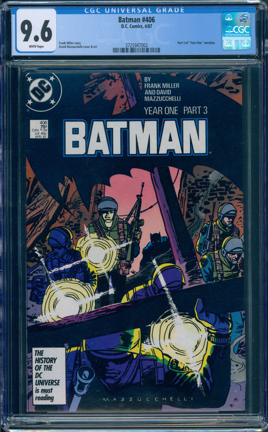 CGC 9.6 Batman #406 Year 1 Part 3