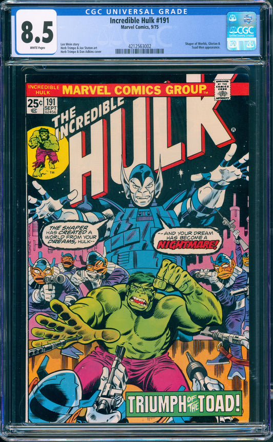 CGC 8.5 Incredible Hulk #191