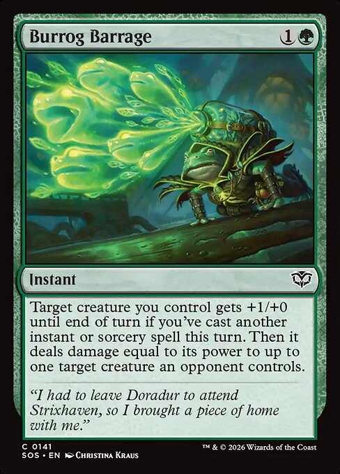 Burrog Barrage - Secrets of Strixhaven () #141 [Foil] [Foil]