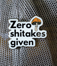 Mimic Gaming Co - Zero Shitakes Given Mushroom Themed Enamel Pin - 1.5"