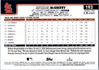 2025 Topps #193 Michael McGreevy