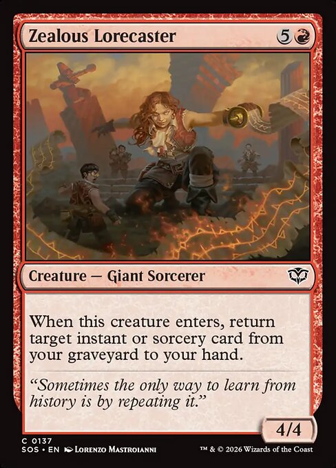 Zealous Lorecaster - Secrets of Strixhaven () #137 [Foil] [Foil]