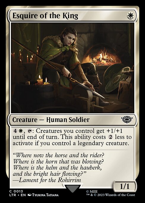Esquire of the King - The Lord of the Rings: Tales of Middle-earth (ltr) #13 [Foil] [Foil]