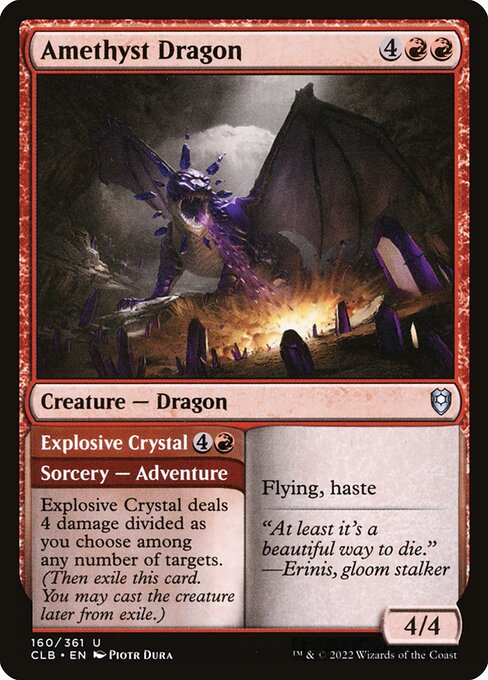 Amethyst Dragon // Explosive Crystal - Commander Legends: Battle for Baldur's Gate () #160