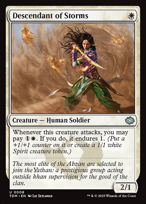 Descendant of Storms - Tarkir: Dragonstorm () #8 [Foil] [Foil]