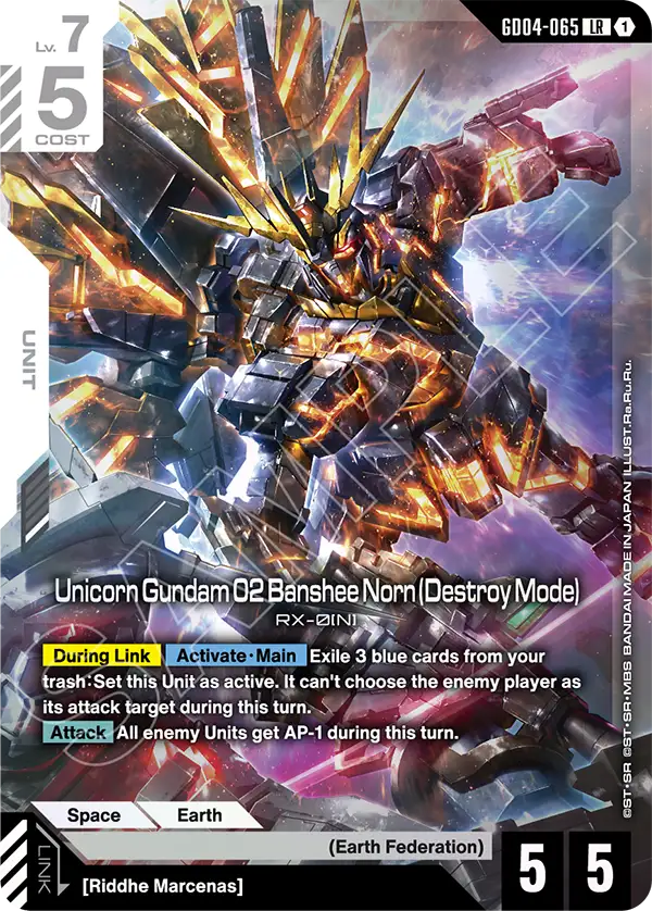 Unicorn Gundam 02 Banshee Norn (Destroy Mode) - Phantom Aria (GD04-065) #065