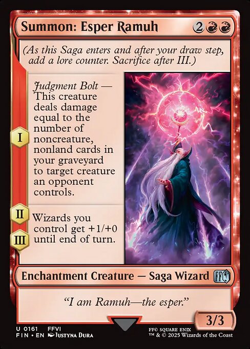 Summon: Esper Ramuh - Final Fantasy (FIN) #161 [Foil] [Foil]