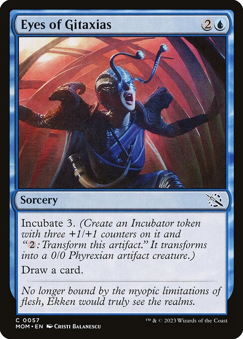 Eyes of Gitaxias - March of the Machine (MOM) #57 [Foil] [Foil]