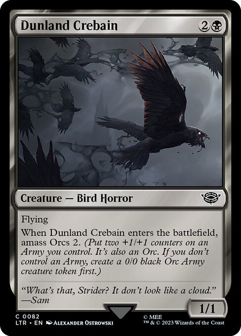 Dunland Crebain - The Lord of the Rings: Tales of Middle-earth (ltr) #82 [Foil] [Foil]