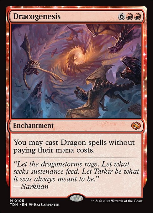 Dracogenesis - Tarkir: Dragonstorm Promos (PTDM) #105p [Promo Pack Stamped] [Foil]