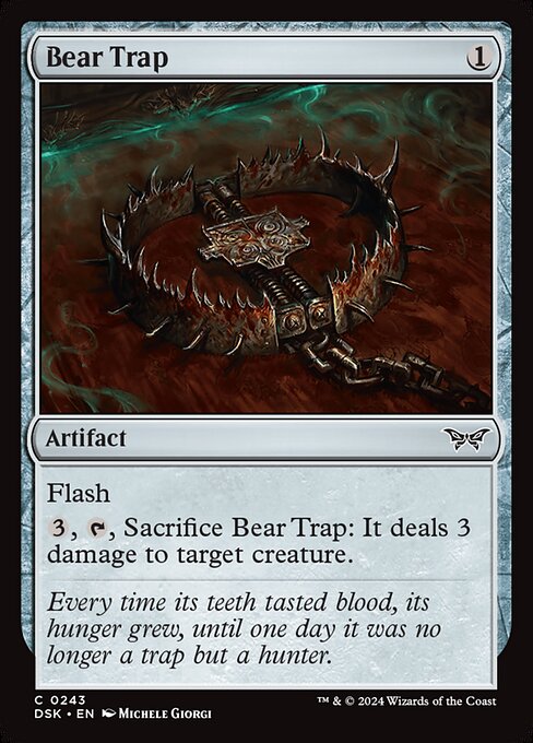 Bear Trap - Duskmourn: House of Horror (dsk) #243 [Foil] [Foil]