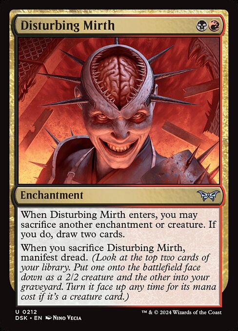 Disturbing Mirth - Duskmourn: House of Horror (dsk) #212 [Foil] [Foil]