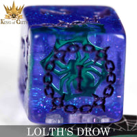 DNDDICEWHOLESALE.COM - Lolth's Drow - 11 Dice Set