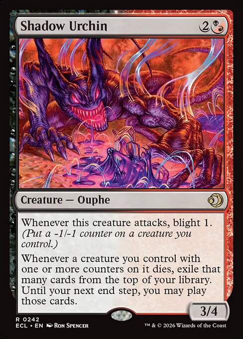 Shadow Urchin - Lorwyn Eclipsed (ecl) #242 [Foil] [Foil]