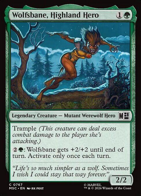 Wolfsbane, Highland Hero - Marvel Super Heroes Commander () #767