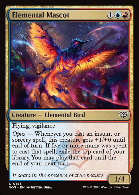 Elemental Mascot - Secrets of Strixhaven () #185 [Foil] [Foil]