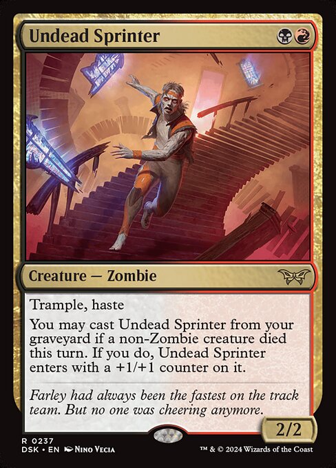 Undead Sprinter - Duskmourn: House of Horror (dsk) #237 [Foil] [Foil]