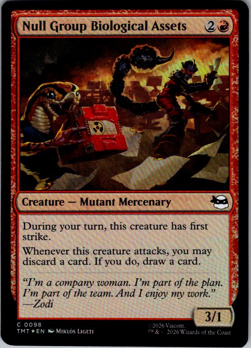 Null Group Biological Assets [Foil] - Teenage Mutant Ninja Turtles (TMT) #98 [Foil]