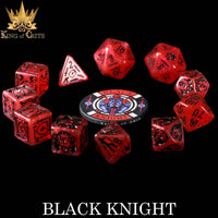DNDDICEWHOLESALE.COM - Black Knight - 11 Dice Set