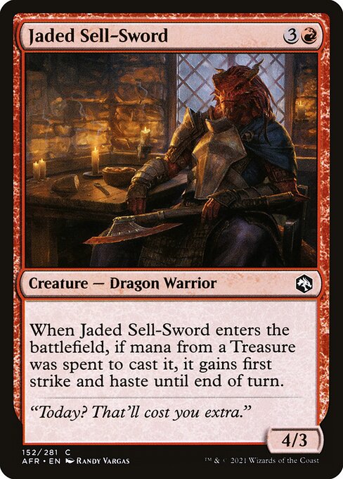 Jaded Sell-Sword - Adventures in the Forgotten Realms () #152 [Foil] [Foil]