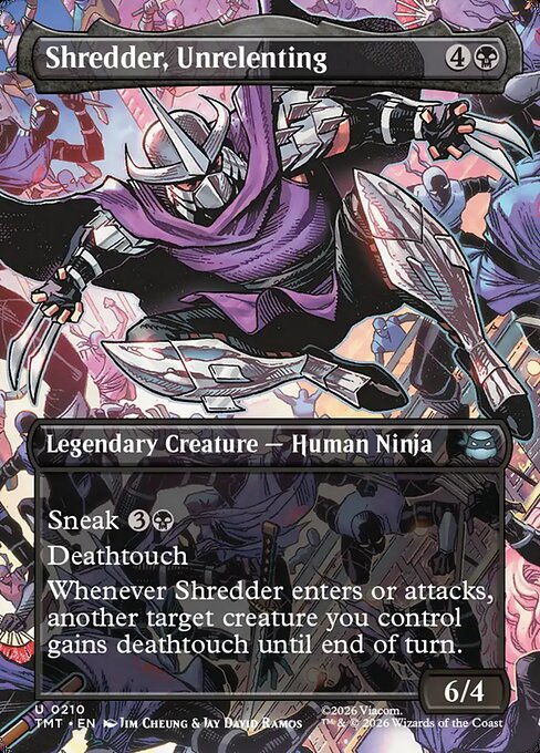 Shredder, Unrelenting - Teenage Mutant Ninja Turtles () #210 [Foil] [Foil]