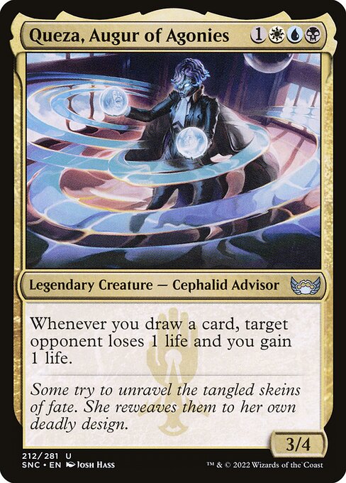Queza, Augur of Agonies - Streets of New Capenna () #212 [Foil] [Foil]