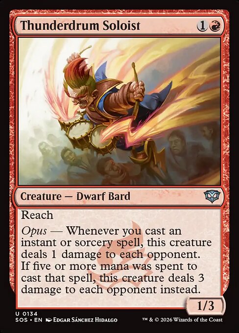 Thunderdrum Soloist - Secrets of Strixhaven () #134 [Foil] [Foil]
