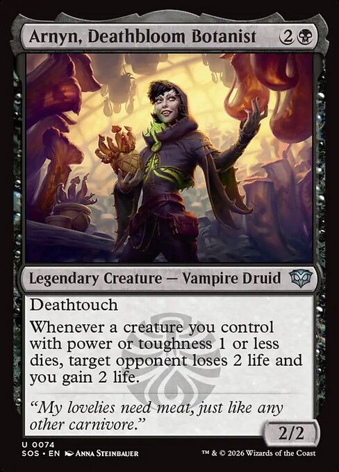Arnyn, Deathbloom Botanist - Secrets of Strixhaven () #74 [Foil] [Foil]