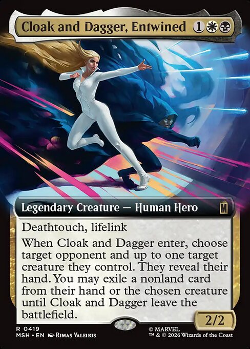 Cloak and Dagger, Entwined - Marvel Super Heroes () #419 [Foil] [Foil]