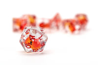 FanRoll by Metallic Dice Games - Dragon Storm Inclusion Resin Dice Set: Red Dragon