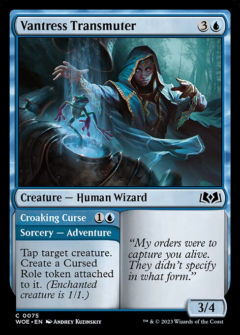Vantress Transmuter // Croaking Curse - Wilds of Eldraine () #75