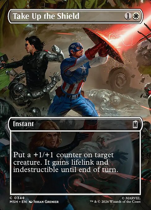 Take Up the Shield - Marvel Super Heroes () #348 [Foil] [Foil]