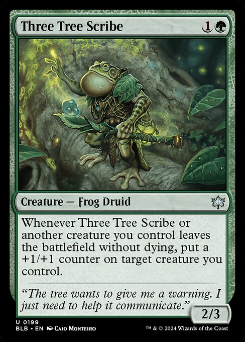 Three Tree Scribe - Bloomburrow (BLB) #199 [Foil]