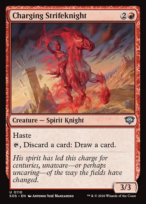 Charging Strifeknight - Secrets of Strixhaven () #110 [Foil] [Foil]