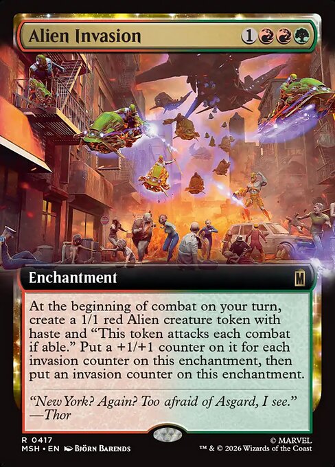 Alien Invasion - Marvel Super Heroes () #417 [Foil] [Foil]