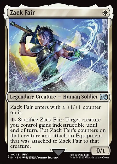 Zack Fair - Final Fantasy (FIN) #45 [Foil] [Foil]