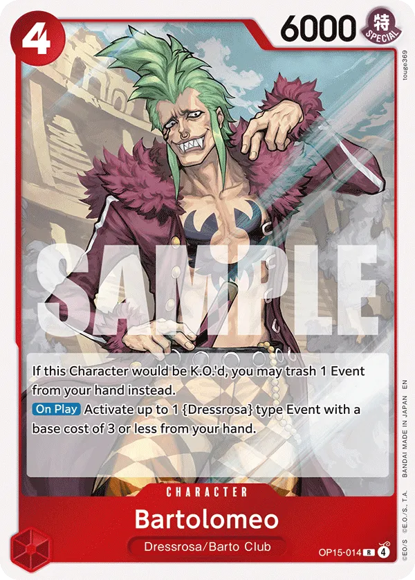 Bartolomeo - ADVENTURE ON KAMI'S ISLAND- [OP15-EB04] (OP15-014) #014