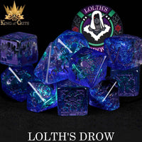 DNDDICEWHOLESALE.COM - Lolth's Drow - 11 Dice Set