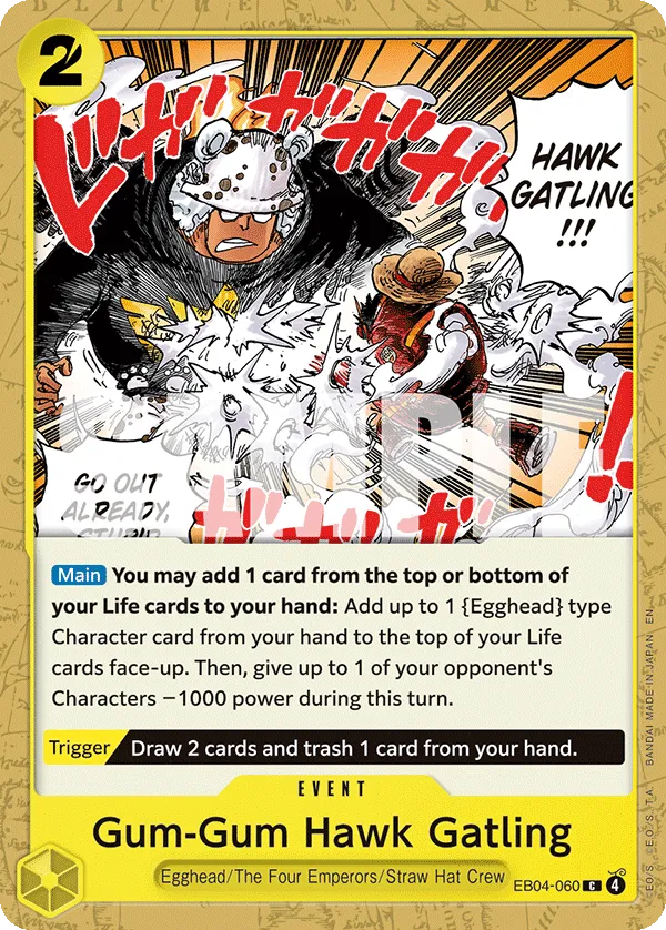 Gum-Gum Hawk Gatling - ADVENTURE ON KAMI'S ISLAND- [OP15-EB04] (EB04-060) #060