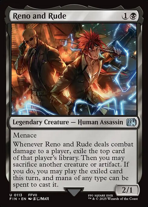 Reno and Rude - Final Fantasy (FIN) #113 [Foil] [Foil]