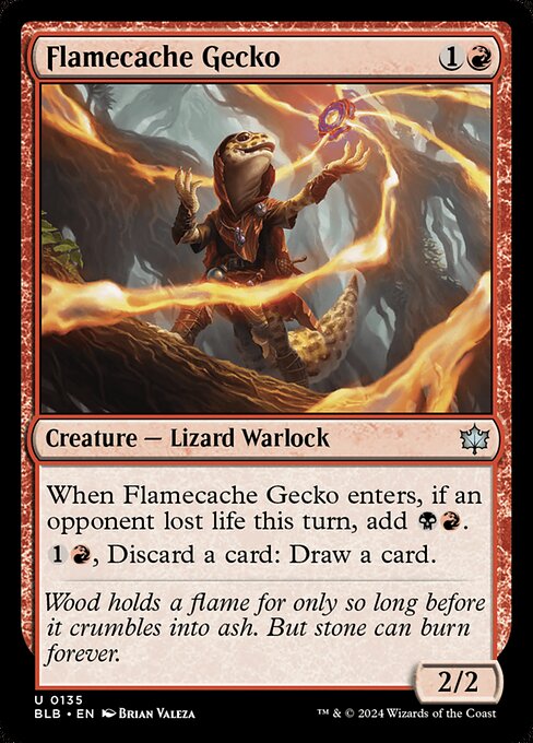 Flamecache Gecko - Bloomburrow () #135