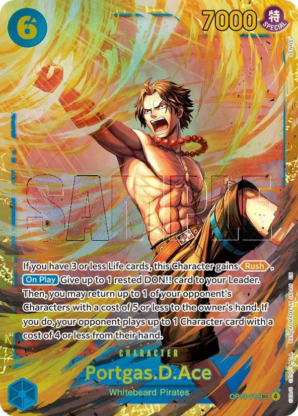Portgas.D.Ace - CARRYING ON HIS WILL- [OP-13] (OP13-119) #119