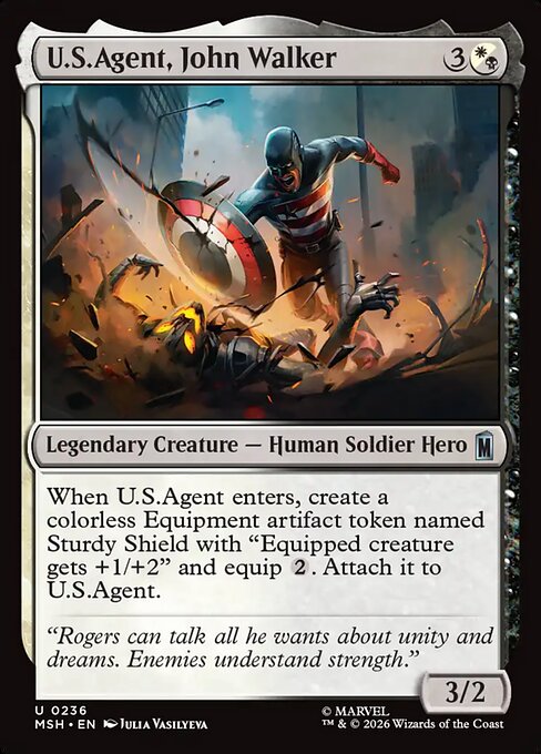 U.S.Agent, John Walker - Marvel Super Heroes () #236 [Foil] [Foil]